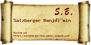 Salzberger Benjámin névjegykártya